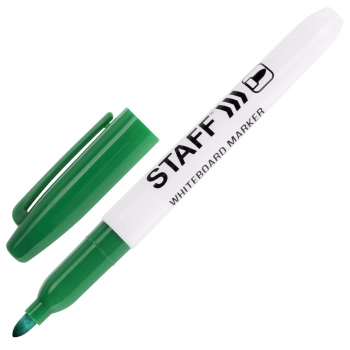 Маркер стираемый для белой доски, STAFF «EVERYDAY» WBM-093, ЗЕЛЕНЫЙ, 2,5 мм, тонкий корпус, 151096 - Полиграфия