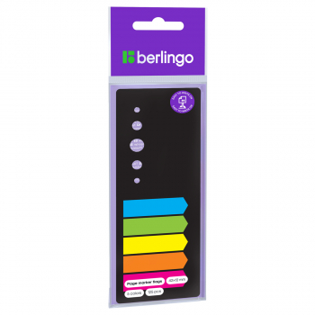 Флажки-закладки Berlingo, 42*12мм, стрелки, 25л*5 неоновых цветов, в картонной книжке, европодвес, 266935 - Полиграфия