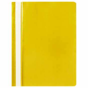 Скоросшиватель пластиковый STAFF, А4, 100/120 мкм, желтый, 225731 - Полиграфия
