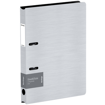Папка на 2 кольцах Berlingo "Steel&Style", 35мм, 2000мкм, D-кольца, пластик (полифом), белая, 311434 - Полиграфия