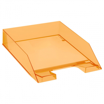 Лоток для бумаг горизонтальный Стамм "Фаворит", тонированный оранжевый - Полиграфия