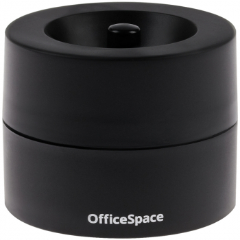 Скрепочница магнитная OfficeSpace, без скрепок, черная, картонная коробка, 331462 - Полиграфия