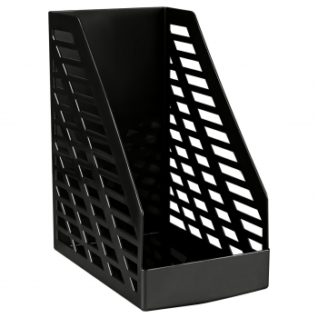 Лоток для бумаг вертикальный СТАММ "XXL", черный, ширина 160мм, 351492 - Полиграфия