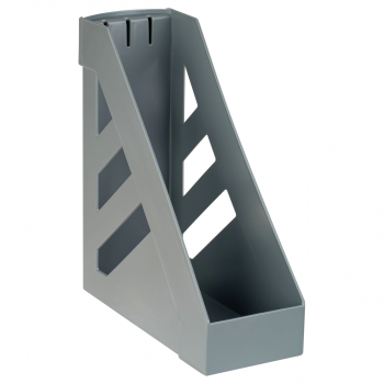 Лоток для бумаг вертикальный СТАММ "Стандарт", серый, ширина 100мм, 351553 - Полиграфия