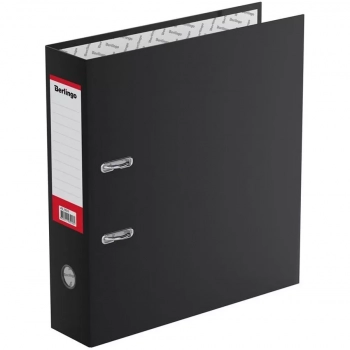 Папка-регистратор "Profit", 70 мм, бумвинил, черная - Полиграфия