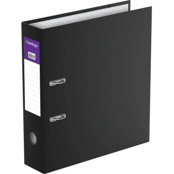 Папка-регистратор BERLINGO Profit 70 мм, бумвинил, черная - Полиграфия